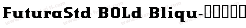 FuturaStd BOLd Bliqu字体转换